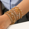 Wholesale Stainless Steel Zircon Heart Shape Flower Geometric Women's Bracelet