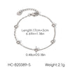 Wholesale Stainless Steel Zircon Heart Shape Flower Geometric Women's Bracelet