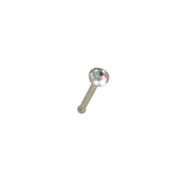 Wholesale Stainless Steel Zircon Nose Ring L S Straight Rod Shape Electroplated Unisex