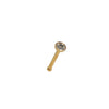 Wholesale Stainless Steel Zircon Nose Ring L S Straight Rod Shape Electroplated Unisex