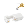 Wholesale Stainless Steel Zircon Rhinestone Disposable Ear Piercing Device With Flower Pattern And Electroplating Treatment