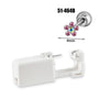 Wholesale Stainless Steel Zircon Rhinestone Disposable Ear Piercing Device With Flower Pattern And Electroplating Treatment