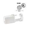 Wholesale Stainless Steel Zircon Rhinestone Disposable Ear Piercing Device With Flower Pattern And Electroplating Treatment