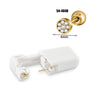 Wholesale Stainless Steel Zircon Rhinestone Disposable Ear Piercing Device With Flower Pattern And Electroplating Treatment