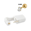 Wholesale Stainless Steel Zircon Rhinestone Disposable Ear Piercing Device With Flower Pattern And Electroplating Treatment