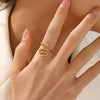 Wholesale Stainless Steel Zodiac Snake Ring For Women With Electroplating Design