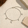 Wholesale Star And Crescent Moon Stainless Steel Vacuum Plated Bracelet For Women Girly Style