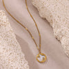 Wholesale Star Pendant Necklace With Starry Sky Design Gold Electroplated Stainless Steel Cross Chain Unisex