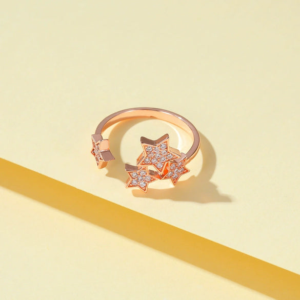 Wholesale Star Ring Copper Electroplating Women's Hand Jewelry