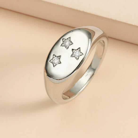 Wholesale Star Ring Copper Electroplating Women's Hand Jewelry