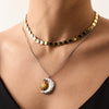 Wholesale Star Shape Gold Plated Stainless Steel Rotatable Pendant Necklace For Women And Unisex