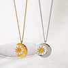 Wholesale Star Shape Gold Plated Stainless Steel Rotatable Pendant Necklace For Women And Unisex
