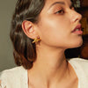 Wholesale Star Shaped Swirl Pattern Stainless Steel Earrings With Vacuum Real Gold Plating For Women
