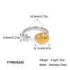 Wholesale Star Shell Opening Ring In Gold And Silver Color Matching Retro Simple Cold Wind Style Stainless Steel Jewelry With Pvd Furnace Vacuum Real Gold Plating For Women