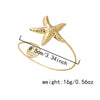 Wholesale Starfish And Coral Open Arm Bracelet Iron Electroplated Modern Minimalist Animal Style Jewelry Accessory
