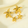 Wholesale Starfish Zodiac Animals Style Stainless Steel 16K Gold Plated Earrings For Women