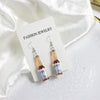 Wholesale Statement Wine Bottle Pendant Earrings For Men And Women Plastic And Resin Design