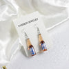 Wholesale Statement Wine Bottle Pendant Earrings For Men And Women Plastic And Resin Design