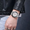 Wholesale Steel Belt Full Automatic Quartz Men's Watch With Large Dial And Round Dial Shape Aggressive Tough Guy Style