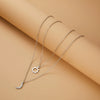 Wholesale Steel Hollow Sun Moon Shaped Stainless Steel Paper Card Necklace Set With Electroplating
