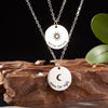 Wholesale Steel Hollow Sun Moon Shaped Stainless Steel Paper Card Necklace Set With Electroplating