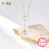 Wholesale 925 Sterling Silver Adjustable Stretch Round Beads Necklace With Geometric Design And Electroplating For Women