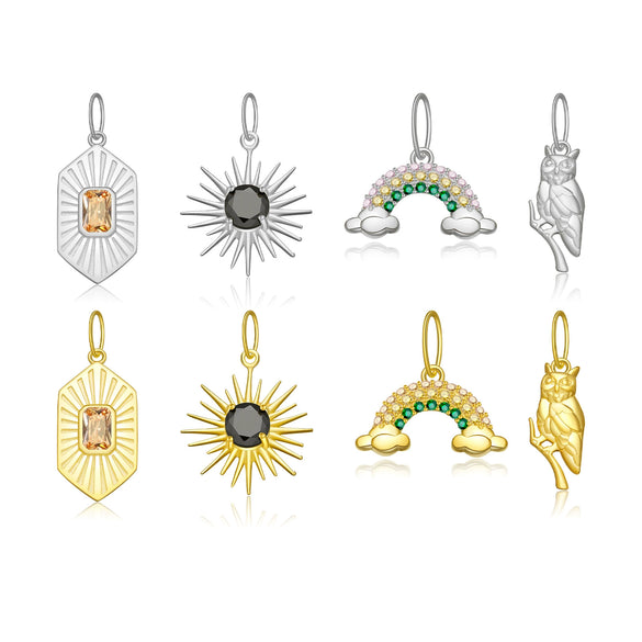 Wholesale 925 Sterling Silver All Match Pendant Necklace With Fashion Design And Electroplating For Unisex