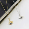 Wholesale 925 Sterling Silver And Zircon Devil's Eye Pendant Necklace Cold Style Women's Light Luxury Collarbone Accessories Electroplated Design