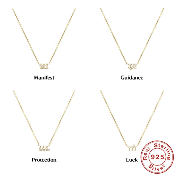 Wholesale 925 Sterling Silver Angel Clavicle Necklace With Geometric Pattern For Women