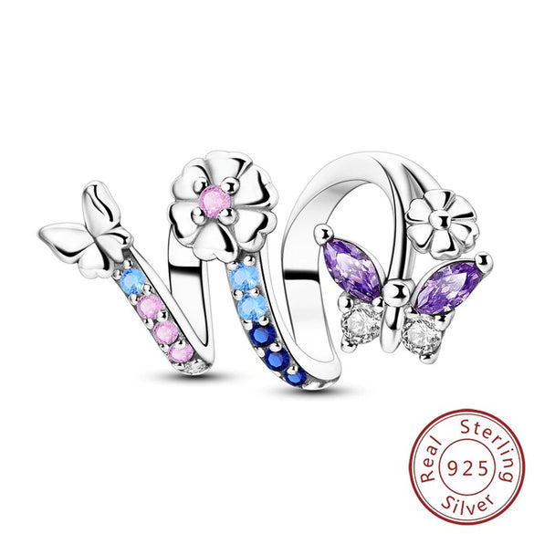 Wholesale 925 Sterling Silver Animal Insect Butterfly Dragonfly Firefly Owl Bead Charm Dripping Oil Diy Jewelry Accessories Bracelet