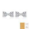 Wholesale 925 Sterling Silver Bowshaped Moissanite Inlaid Stud Earrings For Women Fashion And Light Luxury Style
