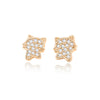 Wholesale 925 Sterling Silver Cat Ear Studs For Women With Geometric Style And Electroplating Treatment