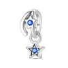 Wholesale 925 Sterling Silver Charm Crystal Star Moon Sun Beads Jewelry Bracelet Accessories With Dripping Oil Design For Women