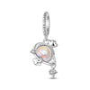 Wholesale 925 Sterling Silver Charm Crystal Star Moon Sun Beads Jewelry Bracelet Accessories With Dripping Oil Design For Women