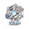 Wholesale 925 Sterling Silver Charm Crystal Star Moon Sun Beads Jewelry Bracelet Accessories With Dripping Oil Design For Women