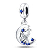 Wholesale 925 Sterling Silver Charm Crystal Star Moon Sun Beads Jewelry Bracelet Accessories With Dripping Oil Design For Women