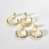 Wholesale 925 Sterling Silver Circle Women's Earrings With Distinctive Niche Fashion Design And Electroplated 18K Gold Finish