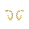 Wholesale 925 Sterling Silver Circle Women's Earrings With Distinctive Niche Fashion Design And Electroplated 18K Gold Finish