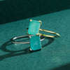 Wholesale 925 Sterling Silver Classic Four Claw Imitation Tourmaline Women's Ring With Geometric Design And Seiko Craft