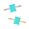 Wholesale 925 Sterling Silver Classic Four Claw Imitation Tourmaline Women's Ring With Geometric Design And Seiko Craft