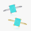 Wholesale 925 Sterling Silver Classic Four Claw Imitation Tourmaline Women's Ring With Geometric Design And Seiko Craft