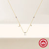 Wholesale 925 Sterling Silver Classic Geometric Star Moon Stacked Pendant Ochain Necklace For Women
