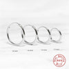 Wholesale 925 Sterling Silver Classic Gloss Circle Ear Buckle Geometric Earrings