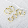 Wholesale 925 Sterling Silver Classic Gloss Circle Ear Buckle Geometric Earrings