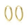 Wholesale 925 Sterling Silver Classic Gloss Circle Ear Buckle Geometric Earrings