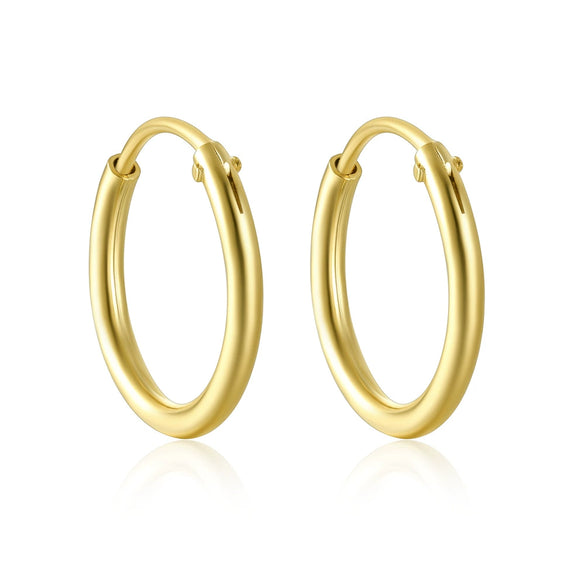 Wholesale 925 Sterling Silver Classic Gloss Circle Ear Buckle Geometric Earrings