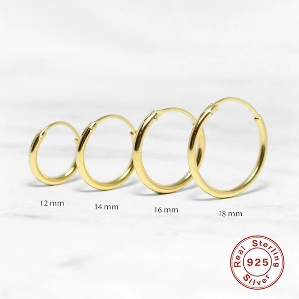 Wholesale 925 Sterling Silver Classic Gloss Circle Ear Buckle Geometric Earrings