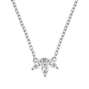 Wholesale Sterling Silver Clover Zircon Necklace Fashionable Simple Design Clavicle Chain