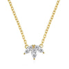 Wholesale Sterling Silver Clover Zircon Necklace Fashionable Simple Design Clavicle Chain
