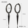 Wholesale Sterling Silver Conical Rivet Long Earring With Geometric Design And Electroplating Treatment For Women